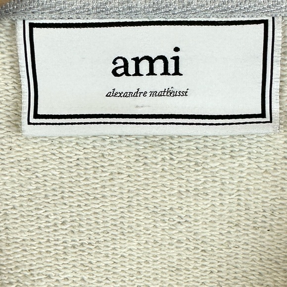 AMI PARIS “From Paris with Love” Women’s XL Heather Grey Crewneck - Picture 8 of 13